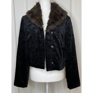 Runway faux Fur crop Vintage